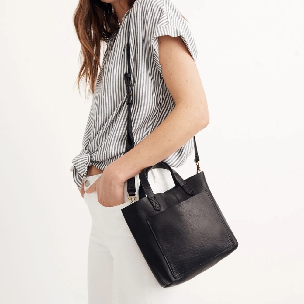 Madewell The Small Transport Crossbody Black Leather